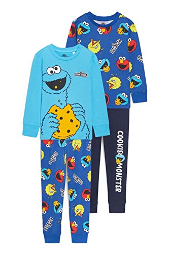 C&A Kinder Jungen Pyjamas Pyjama Relaxed Fit Bedruckt|Unifarben|Bedruckt blau 110