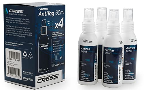 Cressi Anti Fog 2Pack Antibeschlagmittel, Transparent, 2x60 ml Spray