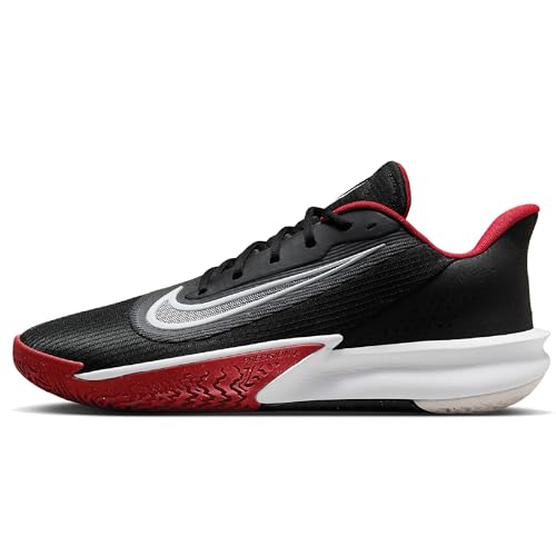 Nike Herren Precision VII Basketballschuh, Schwarz Weiß Universität Rot, 42.5 EU