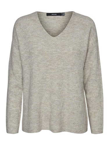VERO MODA Strick Pullover V-Ausschnitt Langarm Sweater Knitted Jumper VMCREWLEFILE