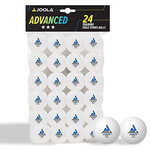 JOOLA Tischtennisbälle 3 Sterne Training Advanced 40+ mm Durchmesser Premium Tischtennis Bälle, Weiß, 24 Stück