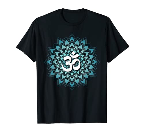 Mandala Lotusblüte mit Sanskrit Om Yoga Grafik T-Shirt