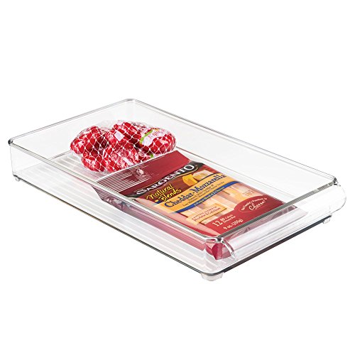 iDesign Kühlschrank und Gefrierschrank Lagerung Organizer Tray für die Küche, klar, 20 x 37 x 5 cm