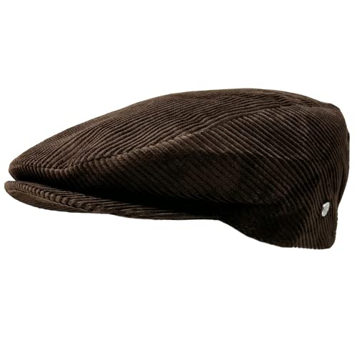 WEROR Herren Flatcap Schirmmütze Schiebermütze Mütze Cap Cord WEROR-396.1 (60, Braun)