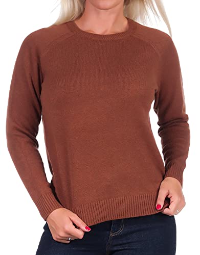 ONLY Damen Melierter Strickpullover | Langarm Oberteil Rundhals Basic | Knit Sweater Regular Fit ONLLESLY, Farben:Hellgrün, Größe:M
