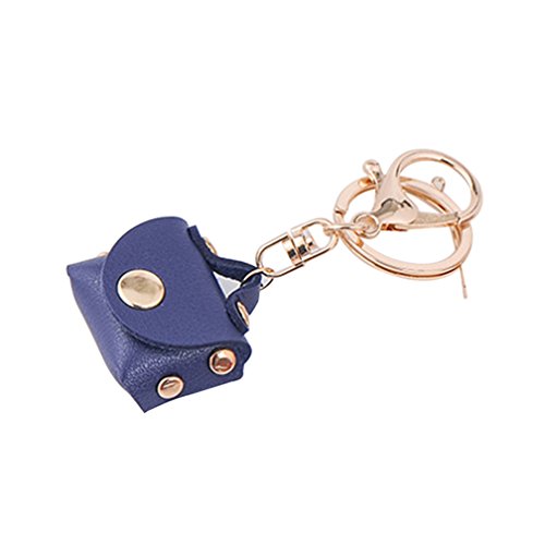 Sanwood Damen-Schlüsselanhänger, Kunstleder, mit Schlüsselanhänger, Blau