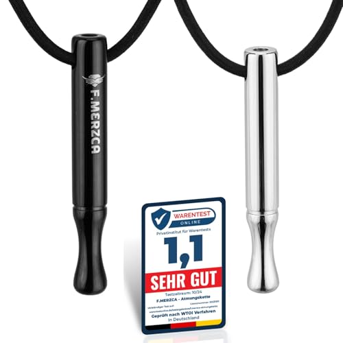 F.MERZCA® Premium 2er Partner Set Silber Rauchentwöhnung Hilfsmittel Kette – Mit mehr Widerstand zum Rauchen Aufhören, Raucherentwöhnung, Rauchfrei Hilfsmittel Geschenk Idee für 2 Personen