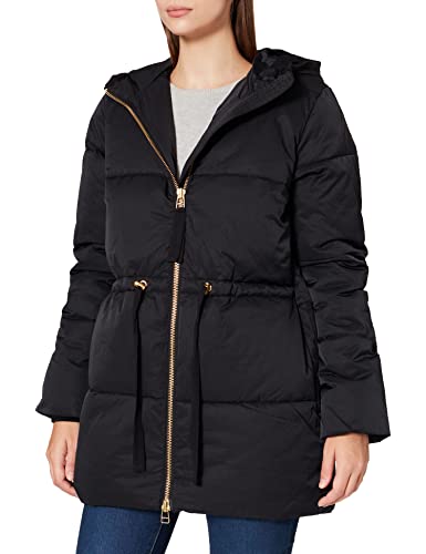 Noa Noa Womens Winter Comfort Light Outerwear,Long Sleeve Down Alternative Coat, Black, 40