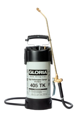GLORIA Hochleistungssprühgerät 405 TK Profiline | 5 L Füllinhalt | Profi-Drucksprüher aus Stahl | Mit Zeigermanometer und Kompressoranschluss | 6 bar | Ölfest