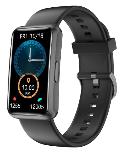 HUAKUA Schrittzähler Uhr (Ohne app und Handy) 1,47 Zoll Touchscreen Einfach Smartwatch Fitness Tracker mit Kalorienzähler,Schlafmonitor,Stoppuhr Wasserdicht IP68,Timer Fitnessuhr für Gehen Laufen