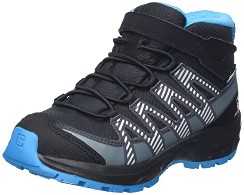 Salomon XA Pro V8 Mid ClimaSalomon Waterproof Kinder Trailrunning-Schuhe, Präzise Passform, Grip und Schutz, Sportlicher Look, Black, 37