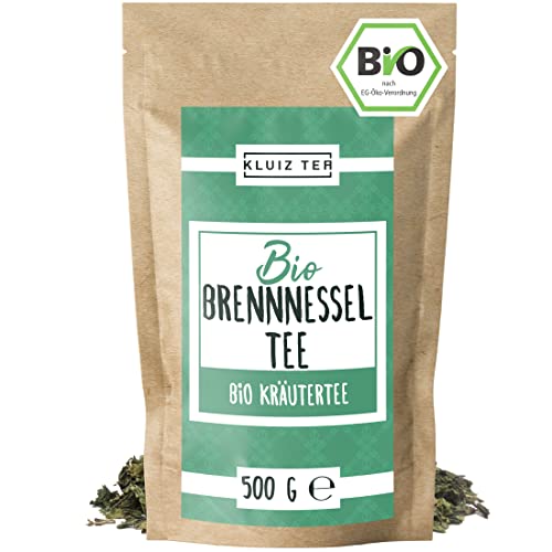 Brennesseltee Bio lose - 500 Gramm Brennessel Tee aus Bayern I 100% natürlicher Bio Brennesseltee lose aus Biologischem Anbau by KLUIZ TEA