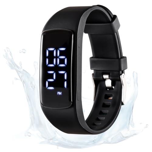 Ohne Handyverbindung, EPERSU IP68 wasserdichte Schrittzähler Uhr, Fitness Tracker Armband Kalorienzähler für Erwachsene, Kinder, Männer, Frauen, ohne App, ohne Bluetooth