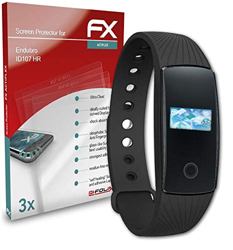 atFoliX Schutzfolie kompatibel mit Endubro ID107 HR Folie, ultraklare und Flexible FX Displayschutzfolie (3X)