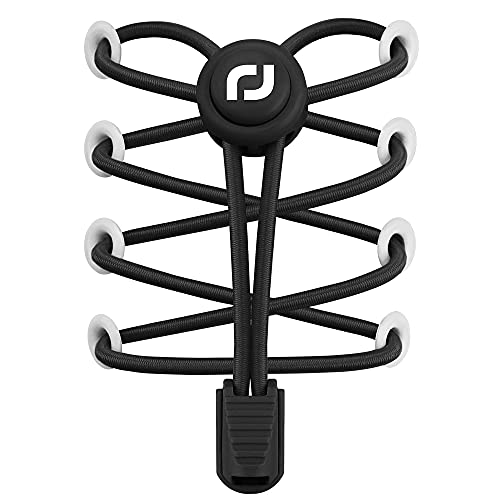 RJ-Sport Elastische Schnürsenkel ohne binden mit Schnellverschluss – Schnellschnürsystem für einzigartigen Komfort, perfekten Sitz und starken Halt(Schwarz)