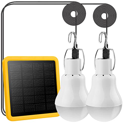 Beinhome Solarlampen für Außen 110Lumen mit 800mAh Solarpanel,Portable Solar LED Glühbirne,3,5m USB Kabel,Campinglampe Solar Laterne Hängelampe für Innen Außen Camping Wandern Gartenhaus Hühnerstall