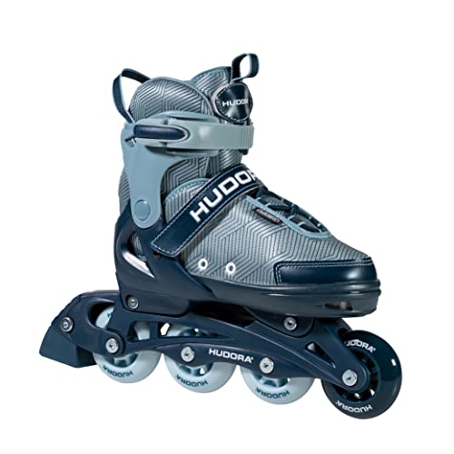 HUDORA Inline Skates, Leon 2.0 - Größenverstellbare Rollschuhe - Inliner für Jungen - ocean, Gr. 33-36