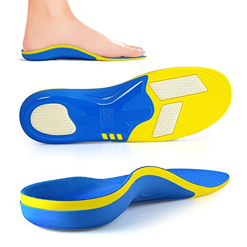 Orthopädische Einlegesohlen Gel Schuheinlagen für Plattfüße, Plantarfasziitis, Fußschmerz, Fersensporn - Einlegesohlen Arbeitsschuhe Einlegesohlen Sport Für Damen & Herren-S blau