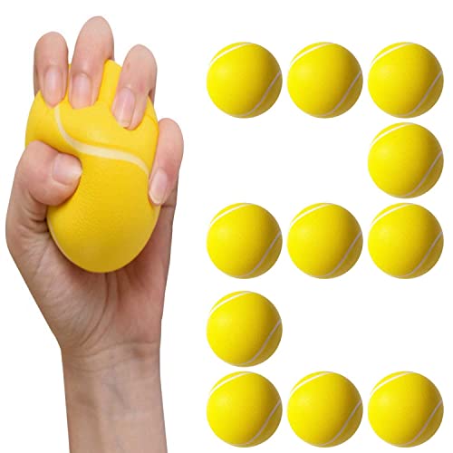 tintoke 12 Stück Schaumstoffbälle,Weichschaumstoffball Schaumstoffball Softball Schaumstoff-Tennisbälle Sportbälle, für Kinder und Erwachsene