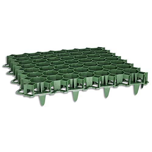 Wohnkult Rasengitter 50x50x4cm grün Rasenplatte Gehwegplatte Rasenwabe Bodenwabe (100 Stück 50 x 50 x 4 cm)