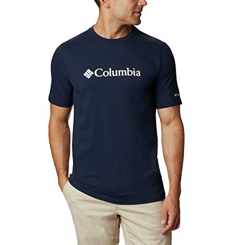 Columbia Herren T-Shirt CSC Basic Logo T-Shirt, Collegiate Navy, White, L, 1680053