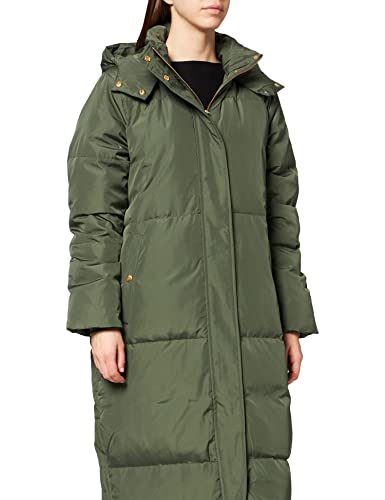Noa Noa Womens Heavy Outerwear,Long Down Coat, Army Green, 38