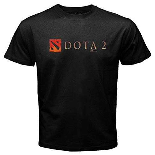 Dota 2 Logo Defense of The Ancients Multiplayer Game Black T-Shirt Black L