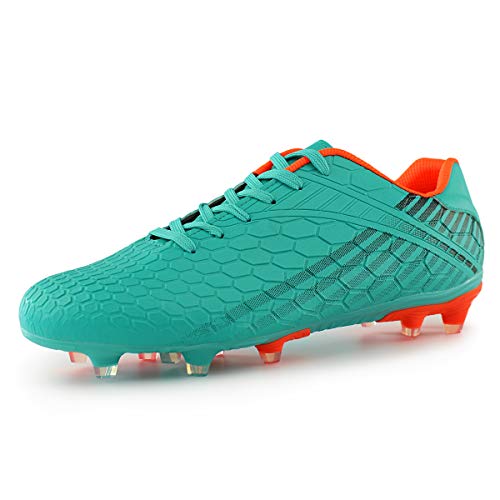 Hawkwell Fußball Herren High Top Spike Cleats Trainingsschuhe Fußballschuhe Grün,EU 39