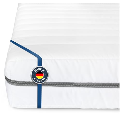 BMM Matratze 100x200 cm Klassik XXL Härtegrad H4 extra fest/Kaltschaummatratze Öko-Tex Zertifiziert/ergonomische 7 Zonen Matratze Höhe 12 cm/Matratzen produziert in Deutschland