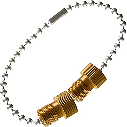 CAREApro® - Schlüsselanhänger Kette - Mit 2 Fahrradventil Adaptern für Dunlop Ventiladapter oder Sclaverandventil auf Autoventil