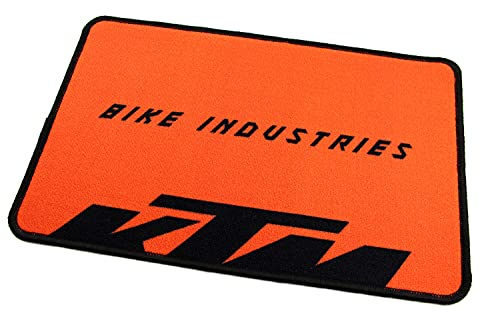 KTM Bike Industries Fußmatte, Abtreter, Maße 49cm x 69cm, Orange und Schwarz, gekettelt