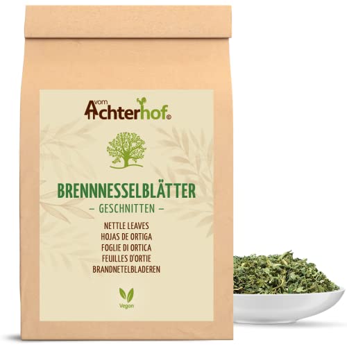 Brennnessel Blätter geschnitten 1000g | Brennnesselblätter getrocknet und geschnitten | ideal für Brennnessel-Tee | Kräutertee loose | aus kontrolliert biologischen Anbau | vom Achterhof