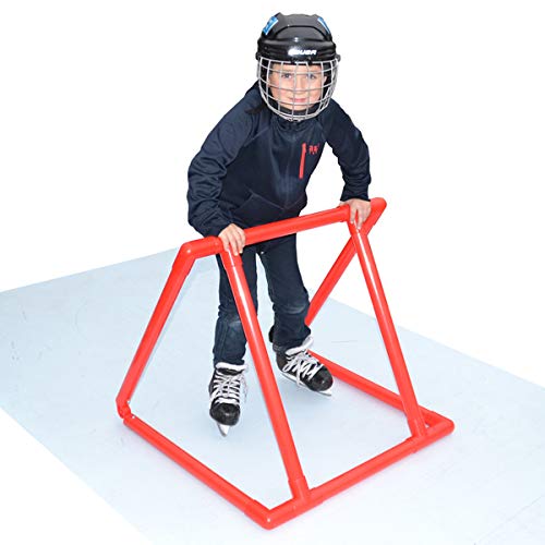 BASE Kinder Schlittschuh Lauflernhilfe Trainingshilfe | Eislaufen Lernen | Eishockey | Eiskunstlauf, rot, 63,3x72,2x72,2cm