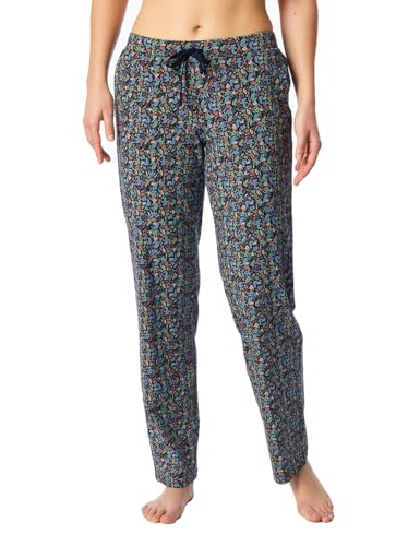 Schiesser Damen Schlafhose lang Baumwolle Stretch Single-Jersey-Qualität Gemustert-Mix + Relax Pyjamaunterteil, Multicolor 3_182102, 38