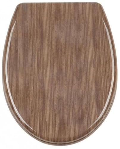 Sanwood WC-Sitz Sabine, Toilettensitz aus Duroplast mit Edelstahlscharnier, Motiv, 45.4 x 37 x 5.8 cm