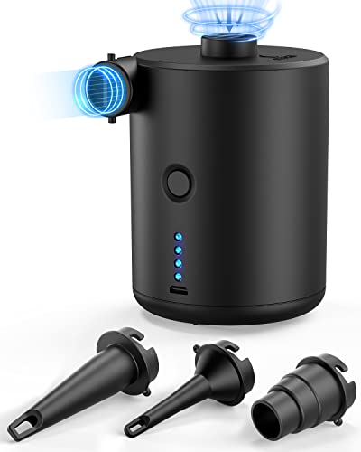 Elektrische Luftpumpe Akku Pumpe Tragbare: Klein Electric Kompressor Elektropumpe Mini USB Elektrisch Air Pump Mit 4000mah Wiederaufladbare Für Pool Camping Luftmatratz Schwimmring Schlauchboot Boot