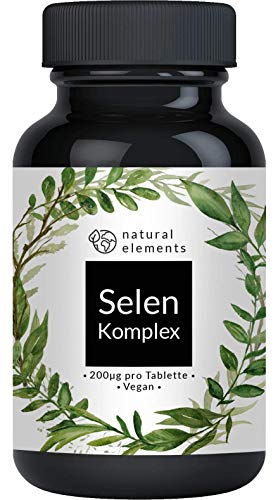 Selen Komplex - 365 Tabletten mit je 200µg - Premium: Komplex aus Natriumselenit und Selenmethionin - Hochdosiert, ohne Magnesiumstearat, vegan