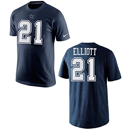 NFL Football T-Shirt Dallas Cowboys Ezekiel Elliott #21 Trikot Jersey Receiver (3XL)