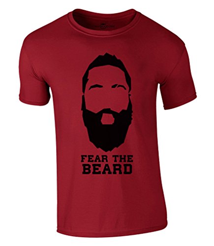 Fear The Beard T-Shirt 2017 New James Harden Houston Rockets NBA (M, Rot)