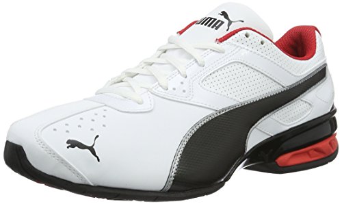 PUMA Herren Tazon 6 FM Laufschuhe, White Black Silver, 44 EU