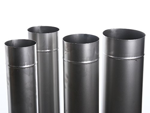 Unbekannt Kaminrohr Ofenrohr Rohr Heizung Rauchrohr 9 Größen 100cm Länge (Ofenrohr 110)