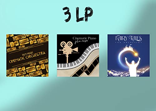 3 LP-Vinyls Filmmusik-Soundtracks in Klavier und Orchester