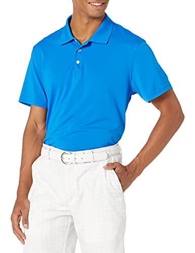 Amazon Essentials Herren Golf-Poloshirt, Schnell Trocknend, Schmale Passform, Metallic Blau, XL