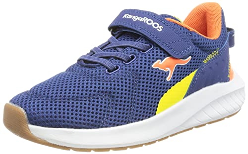 KangaROOS Unisex Kinder k-fort jag ev Sneaker, Blau Orange, 34 EU