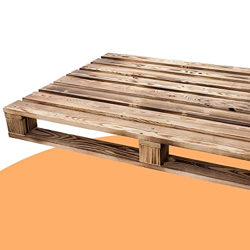 Palette geflammt 120x60x12,5cm (LxBxH) - Natur/Shabby/Vintage/Möbelbau - Palettnmöbel-Palettenregal - Bettbau - Weinkisten - Apfelkiste - Obstkiste (GEFLAMMT)