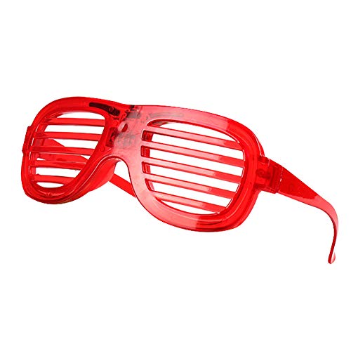 SANWOOD LED Party Brille, EL Wire Leuchten blinkende Brille Shades Brillenspielzeug für Party Night Club Konzert Holiday Festival Requisiten Red