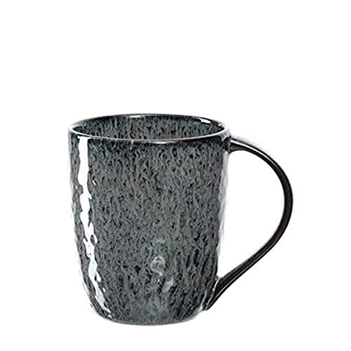 Leonardo Matera Keramik-Tasse 1 Stück, spülmaschinengeeignete Kaffee-Tasse, 1 mikrowellenfeste Tee-Tasse, Becher mit Glasur, grau 430 ml, 018563