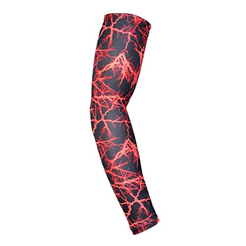 Celucke Kompression Ärmlinge Arm Sleeves Armwärmer Armstulpen Sonnenschutz rutschfest Atmungsaktives Basketball Volleyball Radsport Sport Golf Damen Herren Jungen Coole Print M-XL 1eins