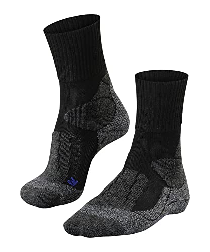 FALKE Damen Wandersocken TK1 Adventure Cool, Funktionsgarn, 1 Paar, Schwarz (Black-Mix 3010), 35-36