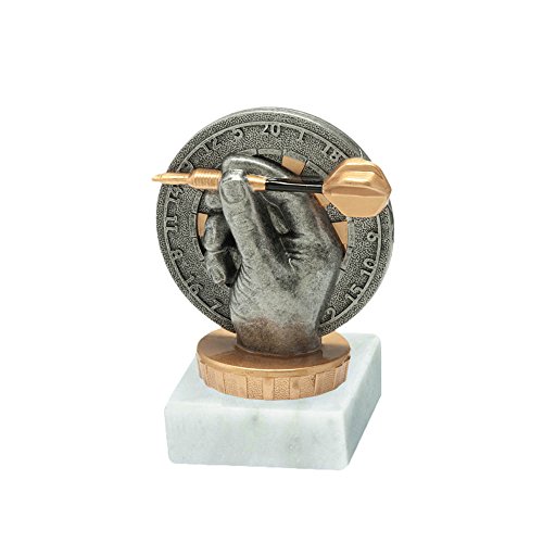 RaRu Dart-Pokal mit Wunschgravur und Resin-Klebefigur
